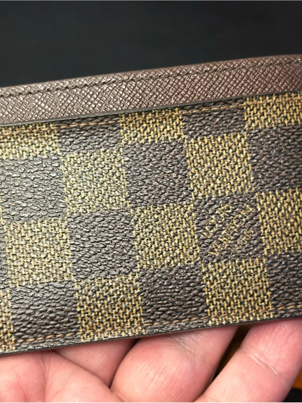 Louis Vuitton N61722 Port Carte Card Case Damier Brown